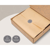 Cosy Club Cotton Bed Sheets Set Red Beige Cover Double - Close-Up Angle