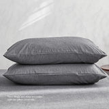 Cosy Club Cotton Bed Sheets Set Black Cover Single - Side View