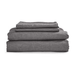 Cosy Club Cotton Bed Sheets Set Black Cover Single - Rear View