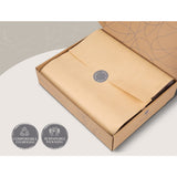 Cosy Club Cotton Bed Sheets Set Green Beige Cover Single - Close-Up Angle