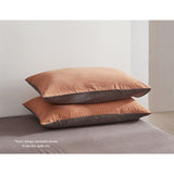 Cosy Club Cotton Bed Sheets Set Orange Brown Cover Single - Top-Down View