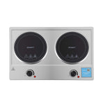 Devanti 2 Hobs Ceramic Cooktop Electric Hot Plate Infrared Knob Control 2400W