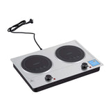 Devanti 2 Hobs Ceramic Cooktop Electric Hot Plate Infrared Knob Control 2400W - Extra Image