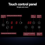 Devanti Electric Ceramic Cooktop 60cm Kitchen Cooker 4 Burner Hob Touch Control 5200W, image 6