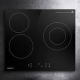 Devanti 60cm Touch Control Electric Ceramic Cooktop with 4 High-Power Burners and Timer