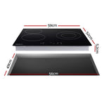 Devanti Electric Ceramic Cooktop 60cm Kitchen Cooker 4 Burner Hob Touch Control 5200W, image 3
