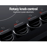 Devanti Electric Ceramic Cooktop 60cm - Close-Up Angle