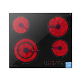 Devanti Ceramic Cooktop 5 Cooking Zone 4 Electric Hobs Touch Control 7600W Black - Side View