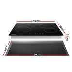 Devanti Electric Ceramic Cooktop 60cm Touch Control, image 3