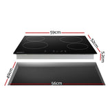 Devanti 60cm Electric Ceramic Touch Control Cooking Hob - Side View