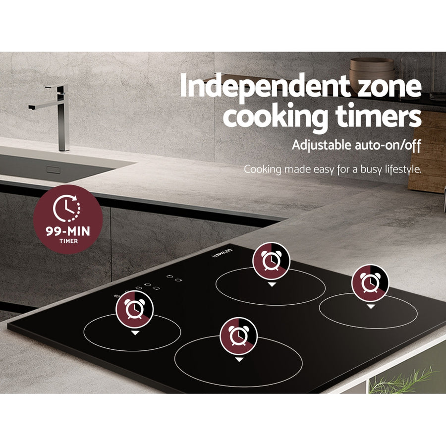Devanti Electric Ceramic Cooktop 60cm Touch Control, image 7