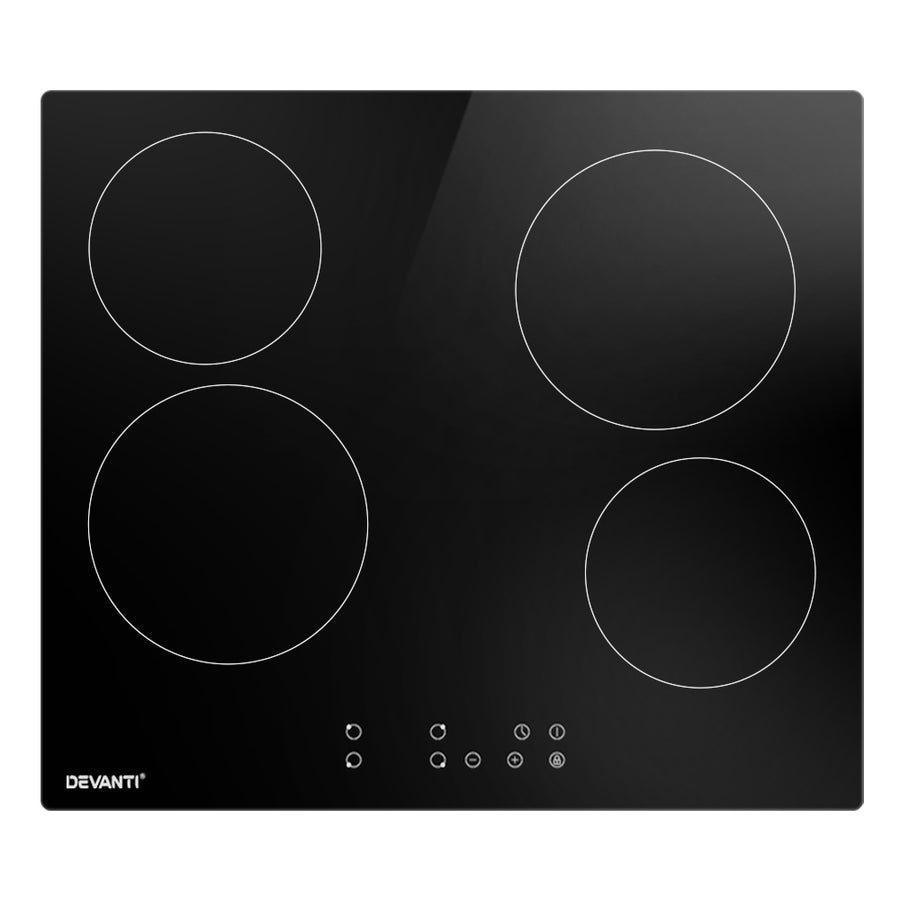 Devanti Electric Ceramic Cooktop 60cm Touch Control, Electric