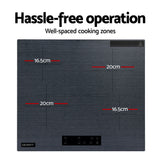 Devanti Electric Ceramic Cooktop 60cm Touch Control Grey - Extra Image