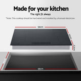 Devanti Electric Ceramic Cooktop 60cm Touch Control Grey - Extra Image