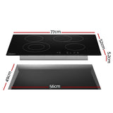Devanti Electric Ceramic Cooktop 77cm - Front View