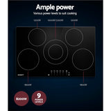 Devanti Electric Ceramic Cooktop 90cm - 45-Degree Angle