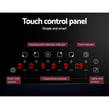 Devanti Electric Ceramic Cooktop 90cm - Close-Up Angle