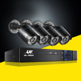 UL-tech CCTV Security System 4CH DVR 4 Cameras 1080p - Low Angle