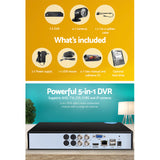 UL-tech CCTV Security System 4CH DVR 4 Cameras 2TB Hard Drive - Top-Down View