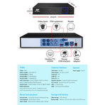 UL-TECH 1080P Security Camera System 4CH DVR with 4 CCTV Dome Cameras