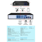 UL-TECH 1080P Security Camera System 4CH DVR with 4 CCTV Square Cameras
