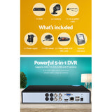 UL-tech CCTV Security System 4CH DVR 4 Cameras 2TB Hard Drive - Top-Down View