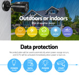 UL-tech CCTV Security System 4CH DVR 4 Cameras 2TB Hard Drive - Rear View