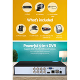 UL-tech CCTV Security System 8CH DVR 4 Cameras 2TB Hard Drive - Top-Down View