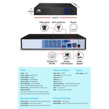 UL-tech CCTV Security System 8CH DVR 4 Cameras 1080p - 45-Degree Angle