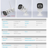 UL-Tech 3MP Wireless Security Camera Set - Dual Pack - Rear View