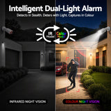UL-Tech 4CH 5MP PoE NVR Security System, 4 Cameras, Dual-Light Colour Night Vision, Two-Way Audio, AI Motion Detection, IP65-Rated, No Monthly Fees, Wired CCTV Kit for Home, Indoor and Outdoor - Top-Down View