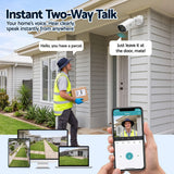 UL-Tech 4CH 5MP PoE NVR Security System, 4 Cameras, Dual-Light Colour Night Vision, Two-Way Audio, AI Motion Detection, IP65-Rated, No Monthly Fees, Wired CCTV Kit for Home, Indoor and Outdoor - 45-Degree Angle
