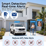 UL-Tech 4CH 5MP PoE NVR Security System, 4 Cameras, Dual-Light Colour Night Vision, Two-Way Audio, AI Motion Detection, IP65-Rated, No Monthly Fees, Wired CCTV Kit for Home, Indoor and Outdoor - Rear View