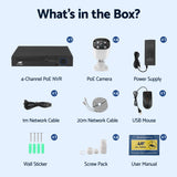 UL-Tech 4CH 5MP PoE NVR Security System, 4 Cameras, Dual-Light Colour Night Vision, Two-Way Audio, AI Motion Detection, IP65-Rated, No Monthly Fees, Wired CCTV Kit for Home, Indoor and Outdoor - Low Angle