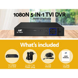 UL-tech 4CH DVR 1080P 5in1 CCTV Video Recorder - Top-Down View