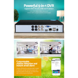 UL-tech 4CH DVR 1080P 5in1 CCTV Video Recorder - 45-Degree Angle