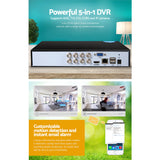 UL-tech 8CH DVR 1080P 5in1 CCTV Video Recorder - 45-Degree Angle