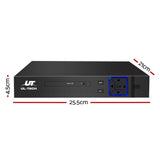 UL-tech 8CH DVR 1080P 5in1 CCTV Video Recorder 4TB Hard Drive - Top-Down View