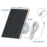 UL-tech Solar Panel For Security Camera Wireless 3W - Front View