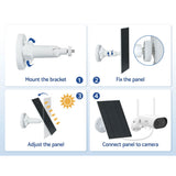 UL-tech Solar Panel For Security Camera Wireless 3W - Close-Up Angle