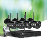 UL-tech Wireless CCTV Security System 8CH NVR 3MP 4 Bullet Cameras 2TB - Low Angle
