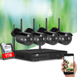 UL-tech Wireless CCTV Security System 8CH NVR 3MP 4 Bullet Cameras 1TB - Low Angle