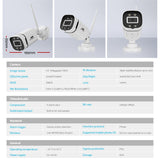 8-Channel UL-TECH Wireless 3MP CCTV Security System with 4 Cameras and 2TB Storage - 45-Degree Angle