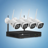 UL-tech Wireless CCTV Security System 8CH NVR 3MP 4 Square Cameras - Low Angle