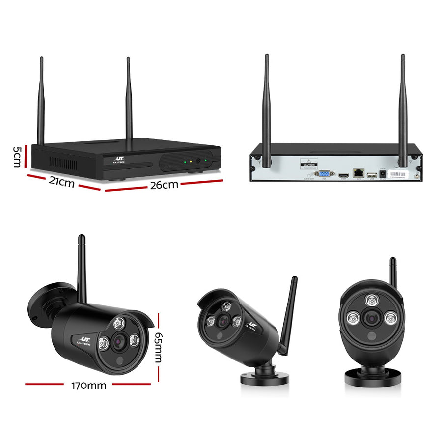 UL-tech Wireless CCTV Security System 8CH NVR 3MP 6 Bullet Cameras, image 2