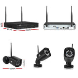 UL-tech CCTV Wireless Security Camera System 8CH Home Outdoor WIFI 6 Square Cameras Kit 1TB - Front View