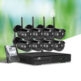 UL-tech Wireless CCTV Security System 8CH NVR 3MP 8 Bullet Cameras 2TB - Low Angle