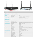 UL-tech Wireless CCTV Security System 8CH NVR 3MP 8 Bullet Cameras 4TB - 45-Degree Angle