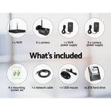 UL-tech Wireless CCTV Security System 8CH NVR 3MP 8 Bullet Cameras 4TB - Close-Up Angle