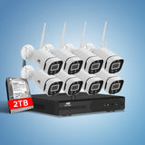 UL-tech 8-Channel 3MP Wireless Security Camera System with 2TB NVR and Full-Colour Night Vision - Close-Up Angle